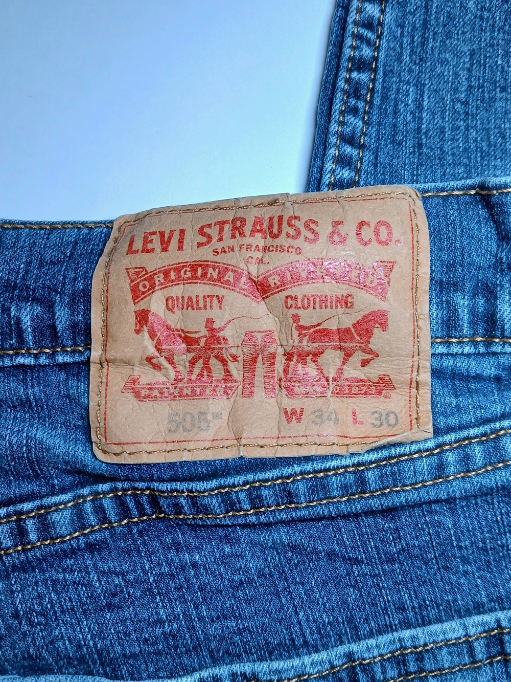 Levi's Mens Straight Leg Jeans in Medium Blue Denim 34x30